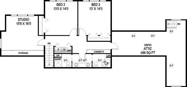 Upper/Second Floor Plan: 33-573