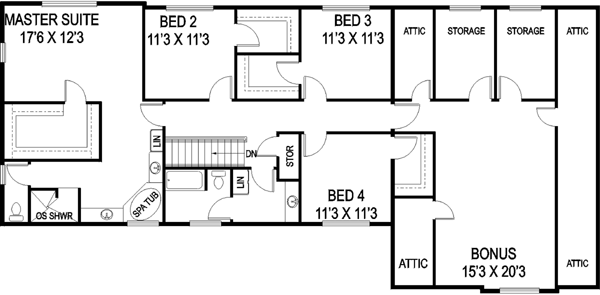 Upper/Second Floor Plan: 33-580