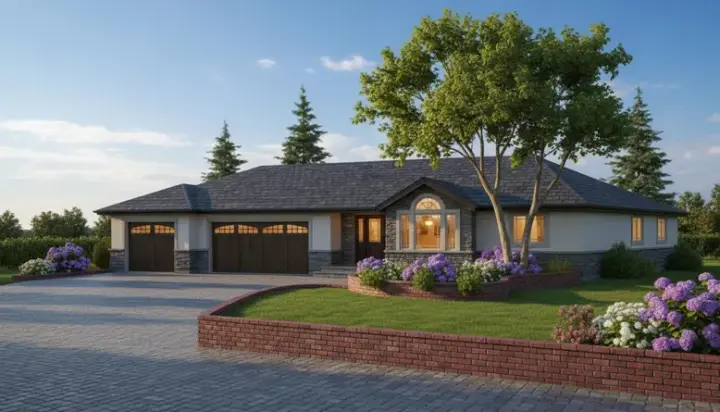 Traditional house plans 33-588 - front exterior, 1,696 sq ft, 3 bed, 2 bath house plans | Monster House Plans