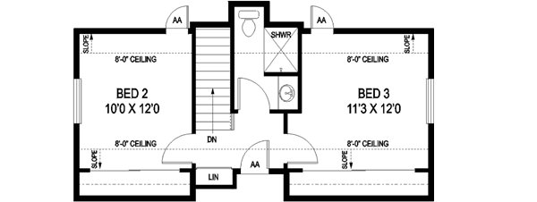 Upper/Second Floor Plan: 33-593