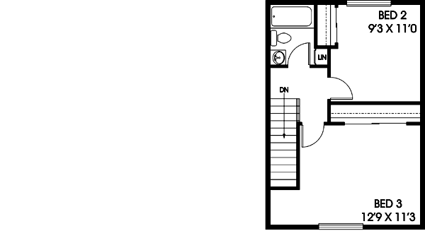 Upper/Second Floor Plan: 33-598