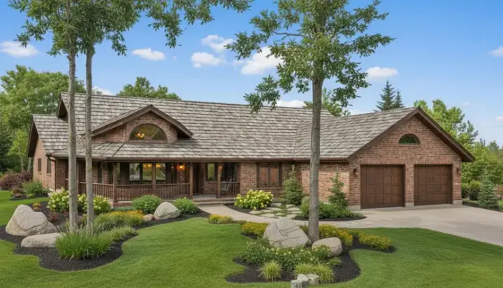 Traditional house plans 33-609 - front exterior, 2,363 sq ft, 3 bed, 2 bath house plans | Monster House Plans