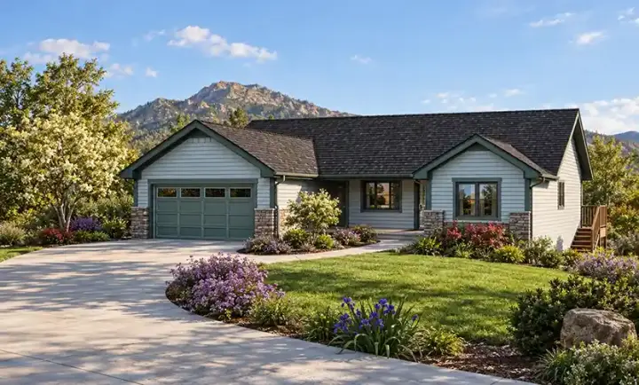 Traditional house plans 33-615 - front exterior, 2,926 sq ft, 5 bed, 3 bath house plans | Monster House Plans