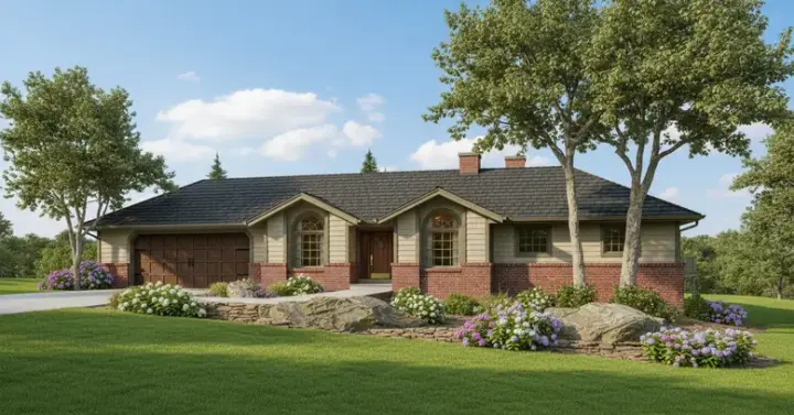Northwest house plans 33-617 - front exterior, 3,761 sq ft, 4 bed, 3 bath house plans | Monster House Plans
