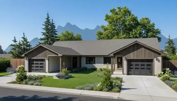 Traditional house plans 33-629 - front exterior, 1,968 sq ft, 4 bed, 2 bath house plans | Monster House Plans