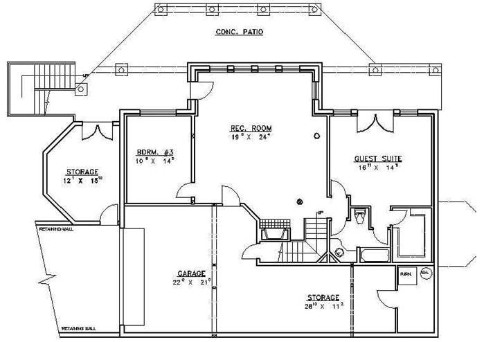 Lower Floor Plan: 34-105