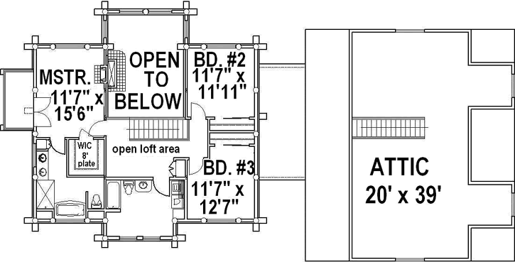 Upper/Second Floor Plan:34-124