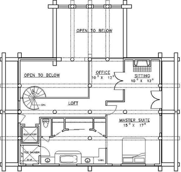 Upper/Second Floor Plan: 34-126