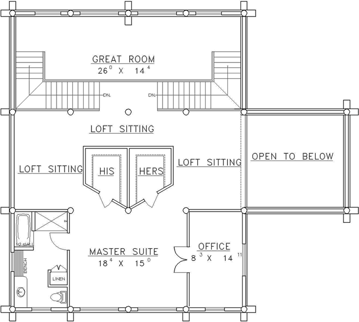 Upper/Second Floor Plan: 34-128