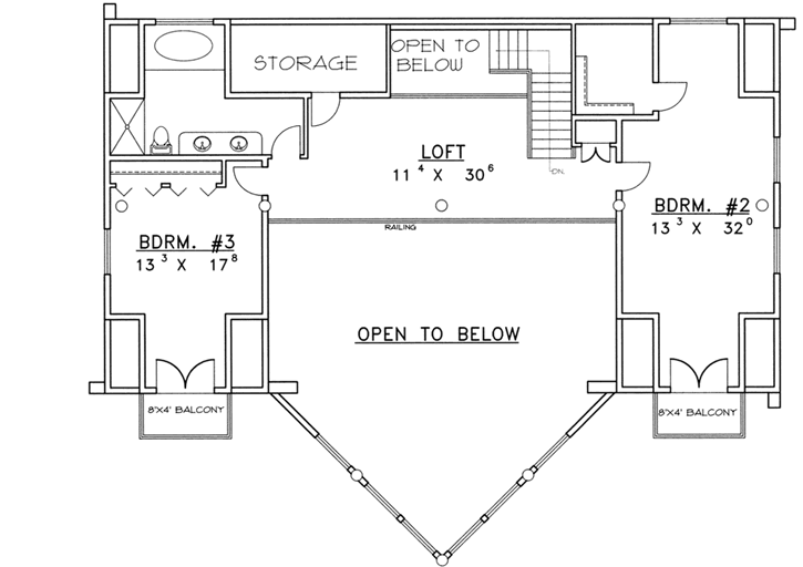 Upper/Second Floor Plan:34-145