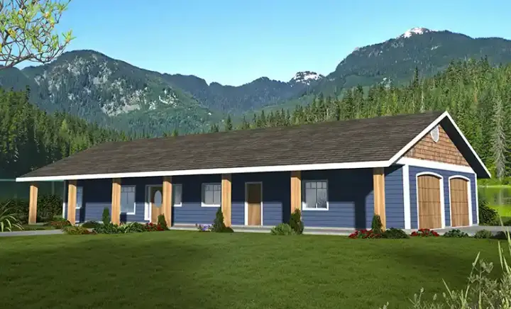 Traditional house plans 34-162 - front exterior, 2,880 sq ft, 3 bed, 2 bath house plans | Monster House Plans