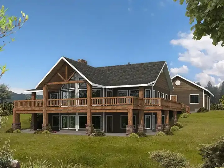 Craftsman house plans 34-167 - front exterior, 4,084 sq ft, 4 bed, 3 bath house plans | Monster House Plans