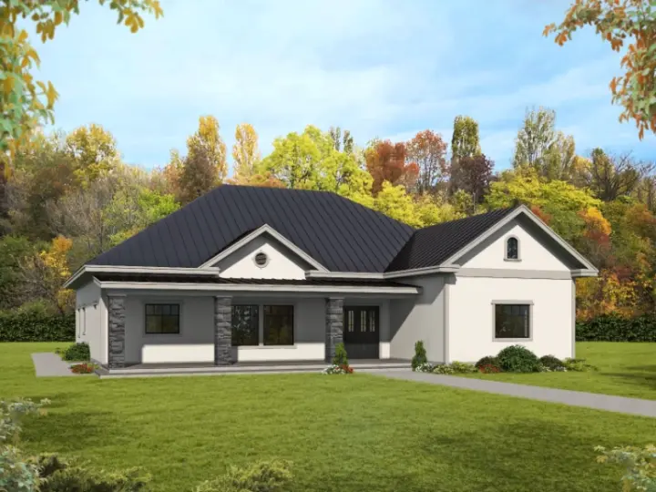 Traditional house plans 34-169 - front exterior, 2,529 sq ft, 3 bed, 2 bath house plans | Monster House Plans