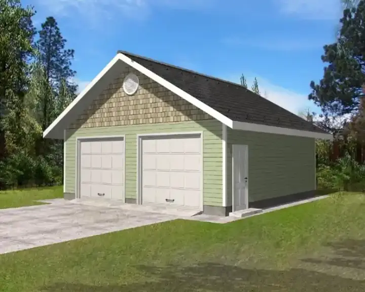 Craftsman house plans 34-230 - front exterior, 676 sq ft, 0 bed, 0 bath house plans | Monster House Plans