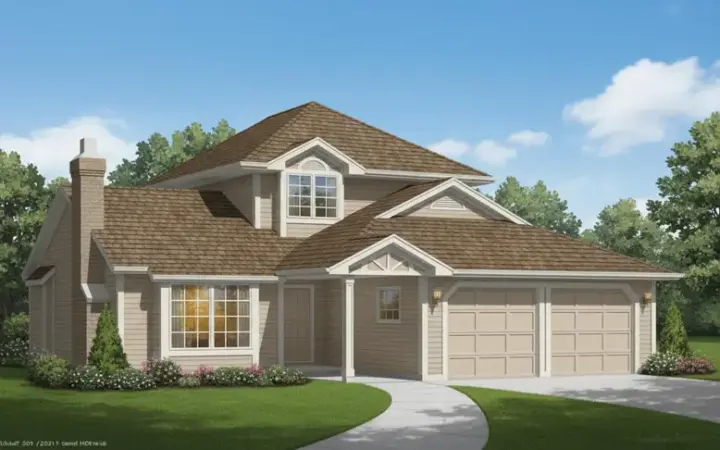 Northwest house plans 35-104 - front exterior, 1,890 sq ft, 3 bed, 2 bath house plans | Monster House Plans
