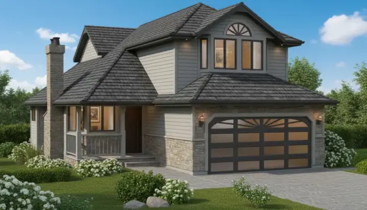 Northwest house plans 35-105 - front exterior, 1,748 sq ft, 3 bed, 3 bath house plans | Monster House Plans