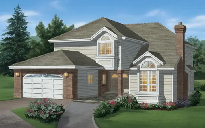 Northwest house plans 35-112 - front exterior, 2,206 sq ft, 3 bed, 2 bath house plans | Monster House Plans