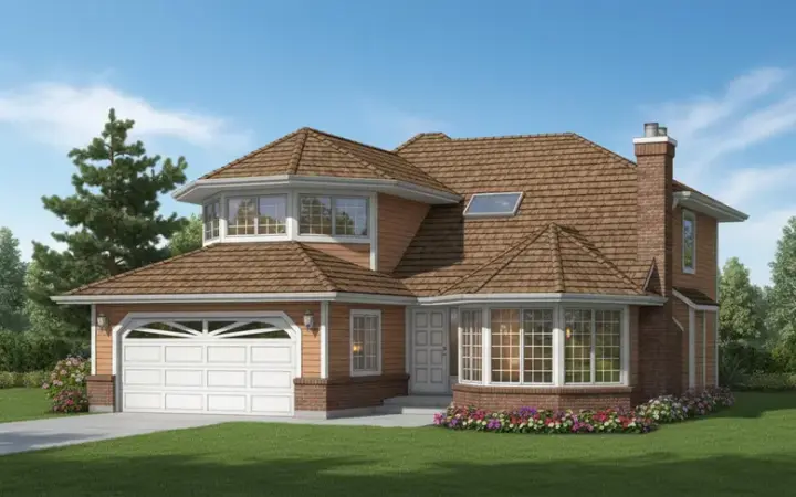 Northwest house plans 35-113 - front exterior, 2,165 sq ft, 3 bed, 2 bath house plans | Monster House Plans