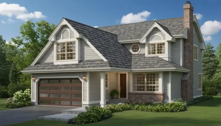 Traditional house plans 35-115 - front exterior, 2,472 sq ft, 4 bed, 2 bath house plans | Monster House Plans