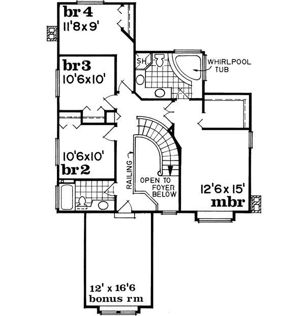 Upper/Second Floor Plan: 35-115