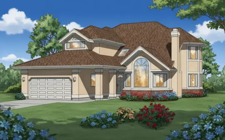 Northwest house plans 35-121 - front exterior, 3,154 sq ft, 4 bed, 3 bath house plans | Monster House Plans