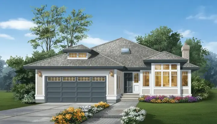 Traditional house plans 35-127 - front exterior, 1,598 sq ft, 3 bed, 2 bath house plans | Monster House Plans