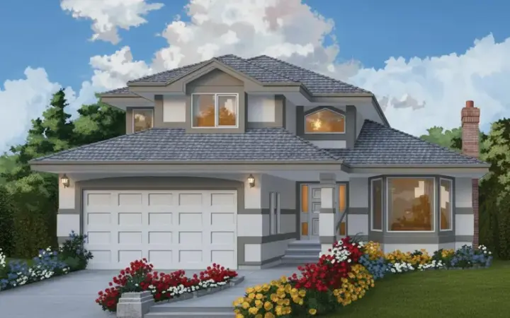 Traditional house plans 35-128 - front exterior, 2,005 sq ft, 3 bed, 2 bath house plans | Monster House Plans