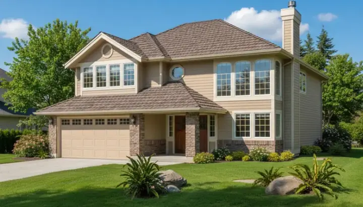 Northwest house plans 35-133 - front exterior, 1,694 sq ft, 3 bed, 2 bath house plans | Monster House Plans
