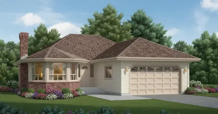 Northwest house plans 35-137 - front exterior, 1,616 sq ft, 3 bed, 2 bath house plans | Monster House Plans