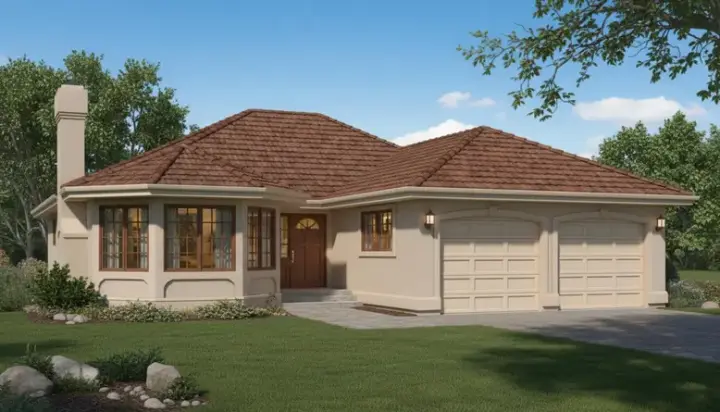 Traditional house plans 35-139 - front exterior, 1,869 sq ft, 3 bed, 2 bath house plans | Monster House Plans