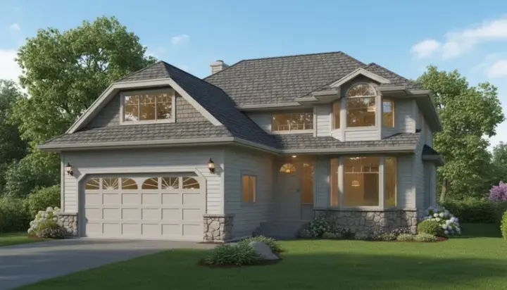 Northwest house plans 35-140 - front exterior, 2,061 sq ft, 3 bed, 2 bath house plans | Monster House Plans