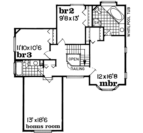 Upper/Second Floor Plan: 35-140