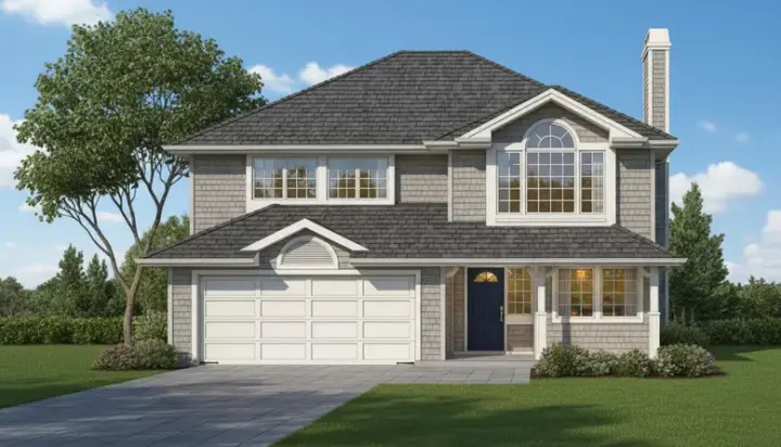 Northwest house plans 35-145 - front exterior, 1,446 sq ft, 3 bed, 2 bath house plans | Monster House Plans