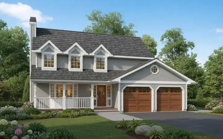 Country house plans 35-148 - front exterior, 1,413 sq ft, 3 bed, 2 bath house plans | Monster House Plans