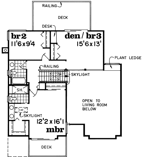 Upper/Second Floor Plan: 35-154