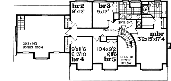 Upper/Second Floor Plan: 35-156