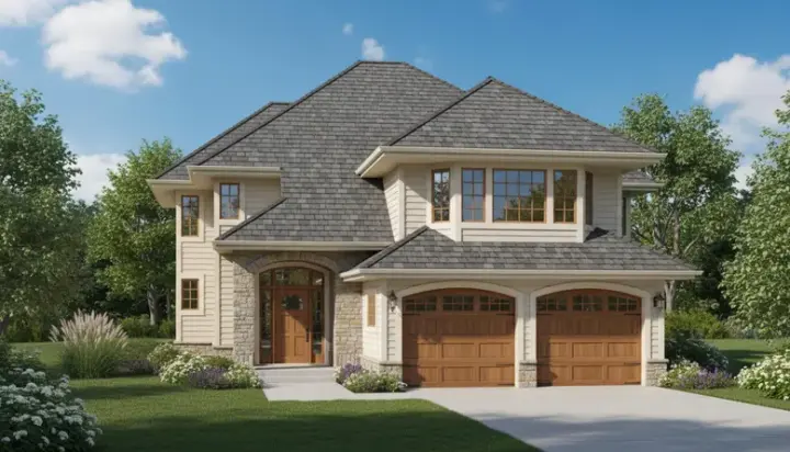 Northwest house plans 35-158 - front exterior, 1,643 sq ft, 3 bed, 2 bath house plans | Monster House Plans