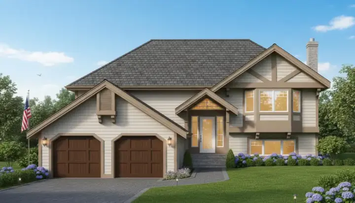 Traditional house plans 35-166 - front exterior, 1,150 sq ft, 3 bed, 2 bath house plans | Monster House Plans