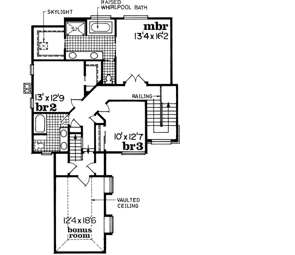 Upper/Second Floor Plan: 35-168