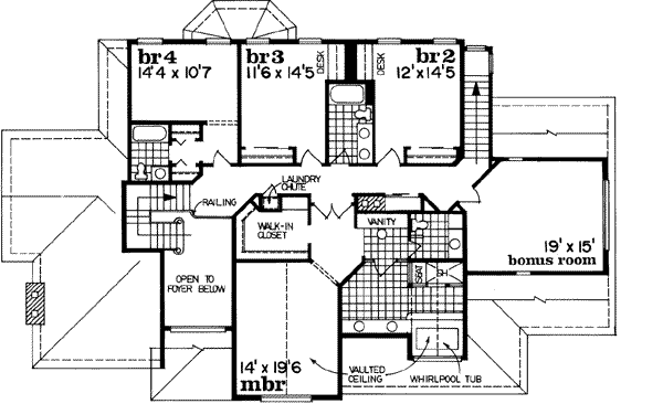 Upper/Second Floor Plan: 35-170