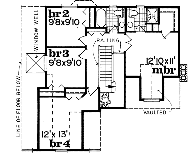 Upper/Second Floor Plan: 35-172