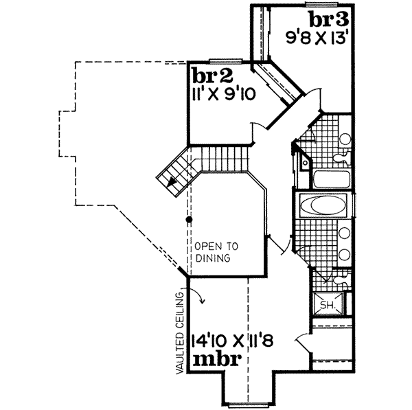 Upper/Second Floor Plan: 35-174