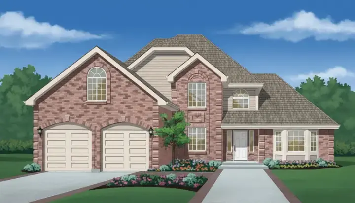 European house plans 35-176 - front exterior, 2,326 sq ft, 3 bed, 2 bath house plans | Monster House Plans