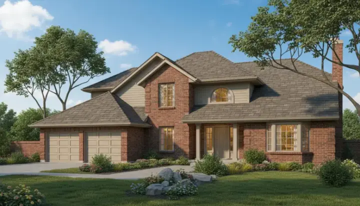 Traditional house plans 35-178 - front exterior, 2,428 sq ft, 4 bed, 2 bath house plans | Monster House Plans