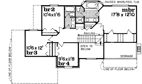 Upper/Second Floor Plan: 35-178