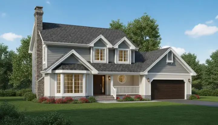 Country house plans 35-184 - front exterior, 1,620 sq ft, 3 bed, 2 bath house plans | Monster House Plans