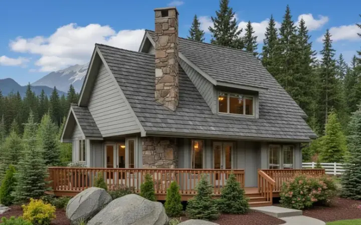 Contemporary house plans 35-195 - front exterior, 1,573 sq ft, 3 bed, 2 bath house plans | Monster House Plans
