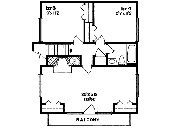 Upper/Second Floor Plan: 35-200