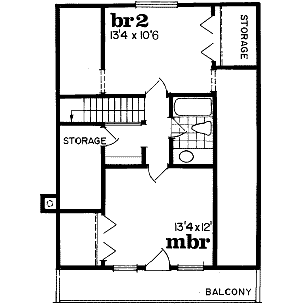 Upper/Second Floor Plan: 35-203