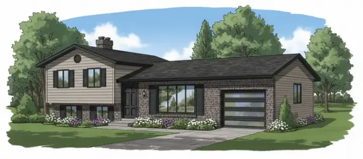 Traditional house plans 35-204 - front exterior, 1,285 sq ft, 3 bed, 1 bath house plans | Monster House Plans